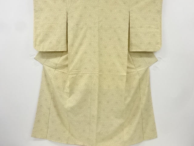 JAPANESE KIMONO / VINTAGE KIMONO / TOKAMACHI TSUMUGI / WOVEN FLOWER